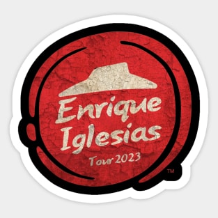 Cosplay Parody Pizza Hut Vintage Music Lovers - Enrique Iglesias Tour 2023 Sticker